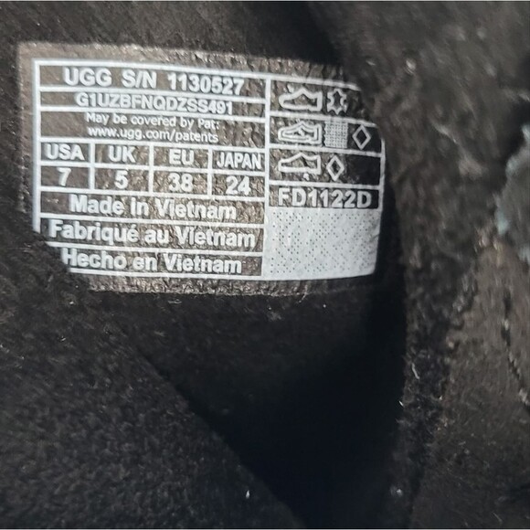 UGG Women's Josefene Black Suede Pull On Slouchy Ankle  Boots 1130527 Size 7 - Picture 5 of 5